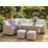 Set mobilier gradina Cesme 4 piese, canapea, masa si 2 tabureti, ratan PE, 179x65x73 cm, bej [7]