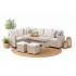 Set mobilier gradina Cesme 4 piese, canapea, masa si 2 tabureti, ratan PE, 179x65x73 cm, bej [8]