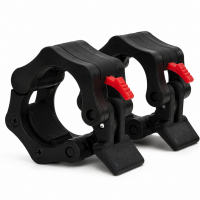 Set 2 cleme pentru bara olimpica 50 mm, sistem de inchidere cu clips, insertii interioare din cauciuc, negru Set 2 cleme pentru bara olimpica 50 mm, sistem de inchidere cu clips, insertii interioare din cauciuc, negru