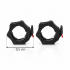 Set 2 cleme pentru bara olimpica 50 mm, sistem de inchidere cu clips, insertii interioare din cauciuc, negru [10]
