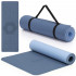 Saltea yoga antiderapanta din TPE, 183x61x0.6 cm, cu curea transport, albastru [21]