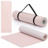 Saltea fitness antiderapanta din TPE, 183x61x1 cm, cu curea transport, roz [2]