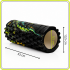 Rola pentru masaj si stretching din spuma EVA, duritate medie 50 Shore A, 33x14 cm, negru si verde [10]