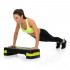 Stepper aerobic, ajustabil in 2 trepte, antiderapant, maxim 350 kg, 68x29x15 cm, negru si verde [9]