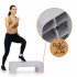 Stepper aerobic, ajustabil in 3 trepte, antiderapant, maxim 350 kg, 68x29x20 cm, gri si roz [13]