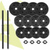 Set gantere reglabile 20 kg (2 x 10 kg), discuri cu invelis PP, negru [11]