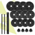 Set gantere si bara ajustabila 20 kg, 12 discuri, conector metalic cu spuma, negru [21]