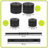 Set gantere si bara ajustabila 30 kg, 16 discuri, conector metalic cu spuma, negru [25]