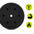 Disc greutate haltera, 20 kg, umplutura bitumica, invelist PP, 29 mm, negru [5]