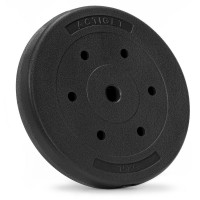 Disc greutate haltera, 15 kg, umplutura bitumica, invelist PP, 29 mm, negru