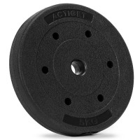 Disc greutate haltera, 5 kg, umplutura bitumica, invelist PP, 29 mm, negru