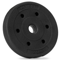 Disc greutate haltera, 2,5 kg, umplutura bitumica, invelist PP, 29 mm, negru Disc greutate haltera, 2,5 kg, umplutura bitumica, invelist PP, 29 mm, negru