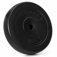 Disc greutate haltera 15 kg, 31 mm, compozit bitumic, PP, 37x7 cm, negru