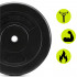 Disc greutate haltera 15 kg, 31 mm, compozit bitumic, PP, 37x7 cm, negru [5]
