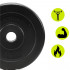 Disc greutate haltera 1,25 kg, 31 mm, compozit bitumic, PP, 18x3 cm, negru [5]