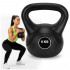 Kettlebell 6 kg, bitum cu invelis rezistent ABS, 24x21 cm, negru [9]