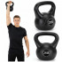 Kettlebell 10 kg, bitum cu invelis rezistent ABS, 25x27 cm, negru [2]