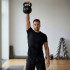 Kettlebell 14 kg, bitum cu invelis rezistent ABS, 26x22x28 cm, negru [2]