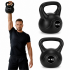 Kettlebell 14 kg, bitum cu invelis rezistent ABS, 26x22x28 cm, negru [7]