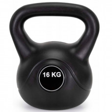 Kettlebell 16 kg, bitum cu invelis rezistent ABS, 28x23x30 cm, negru Kettlebell 16 kg, bitum cu invelis rezistent ABS, 28x23x30 cm, negru