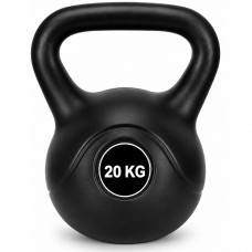 Kettlebell 20 kg, bitum cu invelis rezistent ABS, 30x25x33 cm, negru Kettlebell 20 kg, bitum cu invelis rezistent ABS, 30x25x33 cm, negru