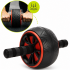 Roata fitness pentru exercitii abdomen cu manere antiderapante si covoras protectie genunchi, 16x9 cm, negru [7]