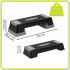 Step aerobic fitness reglabil 2 niveluri, PP, maxim 350 kg, 73x29x18 cm, negru gri [15]