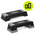 Step aerobic fitness reglabil 2 niveluri, PP, maxim 350 kg, 73x29x18 cm, negru gri [16]