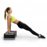 Step aerobic fitness reglabil 2 niveluri, PP, maxim 350 kg, 73x29x18 cm, negru gri [10]