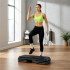 Step aerobic fitness profesional, reglabil 3 niveluri, PP, maxim 350 kg, 108x29x20 cm, negru gri [2]