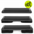 Step aerobic fitness profesional, reglabil 3 niveluri, PP, maxim 350 kg, 108x29x20 cm, negru gri [3]