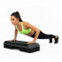 Step aerobic fitness profesional, reglabil 3 niveluri, PP, maxim 350 kg, 108x29x20 cm, negru gri [12]