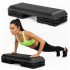Step aerobic fitness profesional, reglabil 3 niveluri, PP, maxim 350 kg, 108x29x20 cm, negru gri [17]