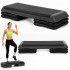 Step aerobic fitness profesional, reglabil 3 niveluri, PP, maxim 350 kg, 108x29x20 cm, negru gri [18]