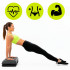 Step aerobic fitness profesional, reglabil 3 niveluri, PP, maxim 350 kg, 108x29x20 cm, negru gri [4]