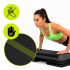 Step aerobic fitness profesional, reglabil 3 niveluri, PP, maxim 350 kg, 108x29x20 cm, negru gri [6]