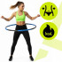 Cerc Hula Hoop pentru antrenament fitness, pliabil din 8 segmente, diametru reglabil 67-88 cm, 1 kg, gri si albastru [12]
