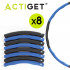 Cerc Hula Hoop pentru antrenament fitness, pliabil din 8 segmente, diametru reglabil 67-88 cm, 1 kg, gri si albastru [13]