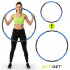 Cerc Hula Hoop pentru antrenament fitness, pliabil din 8 segmente, diametru reglabil 67-88 cm, 1 kg, gri si albastru [14]