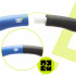 Cerc Hula Hoop pentru antrenament fitness, pliabil din 8 segmente, diametru reglabil 67-88 cm, 1 kg, gri si albastru [15]