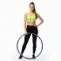 Cerc Hula Hoop pentru antrenament fitness, pliabil din 8 segmente, diametru reglabil 67-88 cm, 1 kg, gri si albastru [17]
