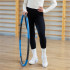 Cerc Hula Hoop pentru antrenament fitness, pliabil din 8 segmente, diametru reglabil 67-88 cm, 1 kg, gri si albastru [19]