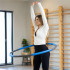 Cerc Hula Hoop pentru antrenament fitness, pliabil din 8 segmente, diametru reglabil 67-88 cm, 1 kg, gri si albastru [20]
