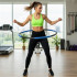 Cerc Hula Hoop pentru antrenament fitness, pliabil din 8 segmente, diametru reglabil 67-88 cm, 1 kg, gri si albastru [11]
