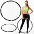 Cerc Hula Hoop pentru antrenament fitness, cu 42 elemente de masaj cu magneti, 7 segmente, 100 cm, 1 kg, negru [3]