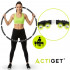 Cerc Hula Hoop pentru antrenament fitness, cu 42 elemente de masaj cu magneti, 7 segmente, 100 cm, 1 kg, negru [14]