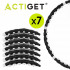 Cerc Hula Hoop pentru antrenament fitness, cu 42 elemente de masaj cu magneti, 7 segmente, 100 cm, 1 kg, negru [15]