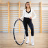 Cerc Hula Hoop pentru antrenament fitness, cu 42 elemente de masaj cu magneti, 7 segmente, 100 cm, 1 kg, negru [19]
