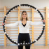 Cerc Hula Hoop pentru antrenament fitness, cu 42 elemente de masaj cu magneti, 7 segmente, 100 cm, 1 kg, negru [20]
