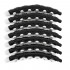 Cerc Hula Hoop pentru antrenament fitness, cu 42 elemente de masaj cu magneti, 7 segmente, 100 cm, 1 kg, negru [8]